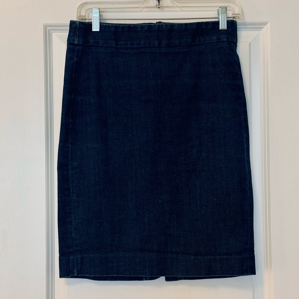 J. Crew Blue Knee-Length Pencil Skirt